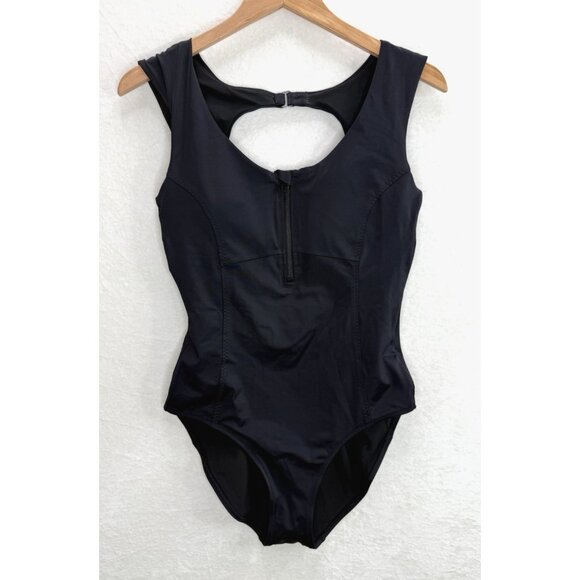 Athleta Women's Dea Sea Black One-Piece Swimsuit NWT Size MT - Picture 3 of 11